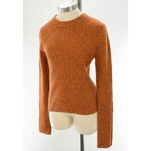 RODEBJER Orange TALENA Open Elbow Long Sleeve Merino Wool Sweater LARGE NWT